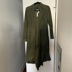 Alice & Olivia Suede Olive Jacket